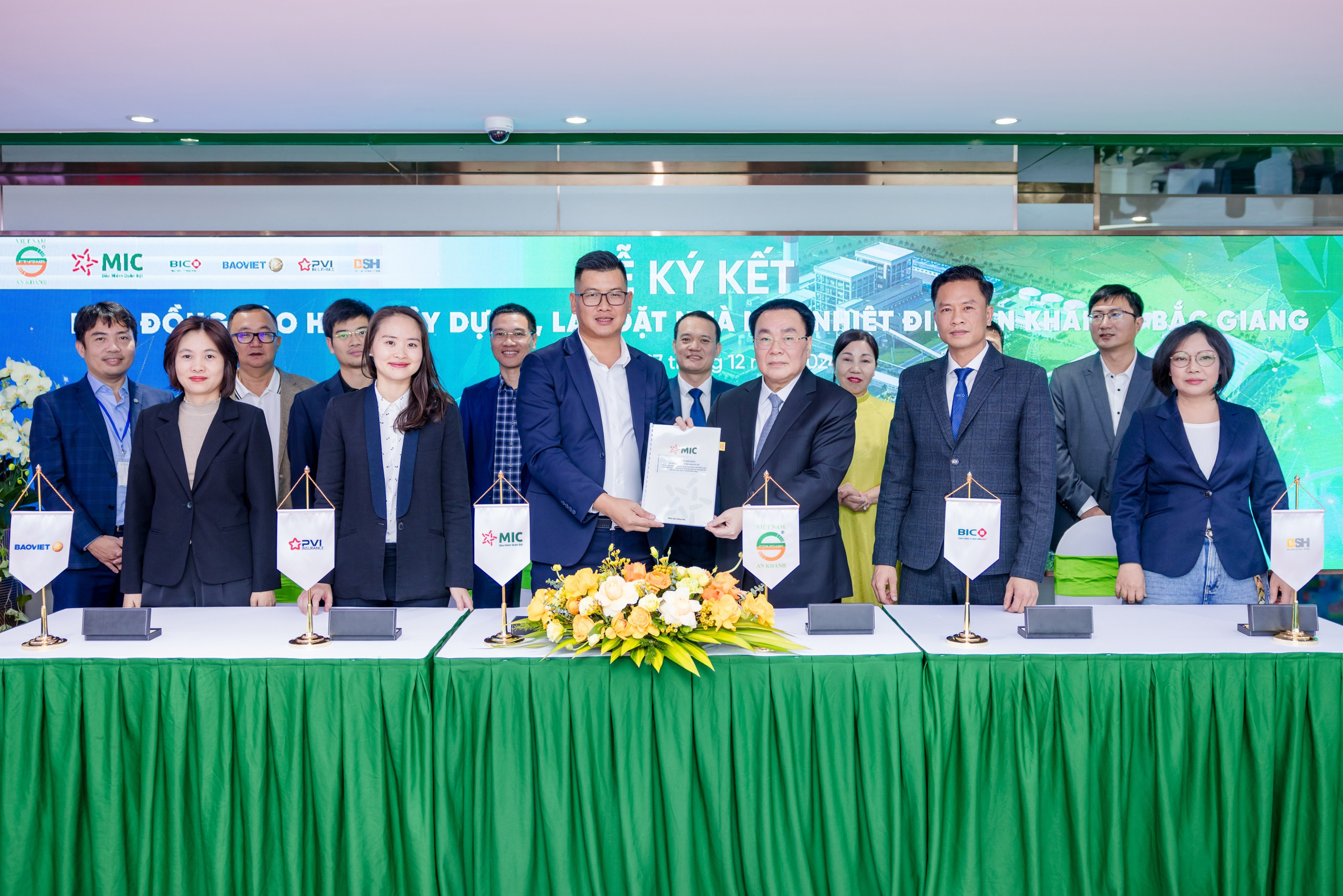 Bảo hiểm Quân đội ký kết hợp đồng bảo hiểm xây dựng, lắp đặt nhà máy nhiệt điện An Khánh – Bắc Giang